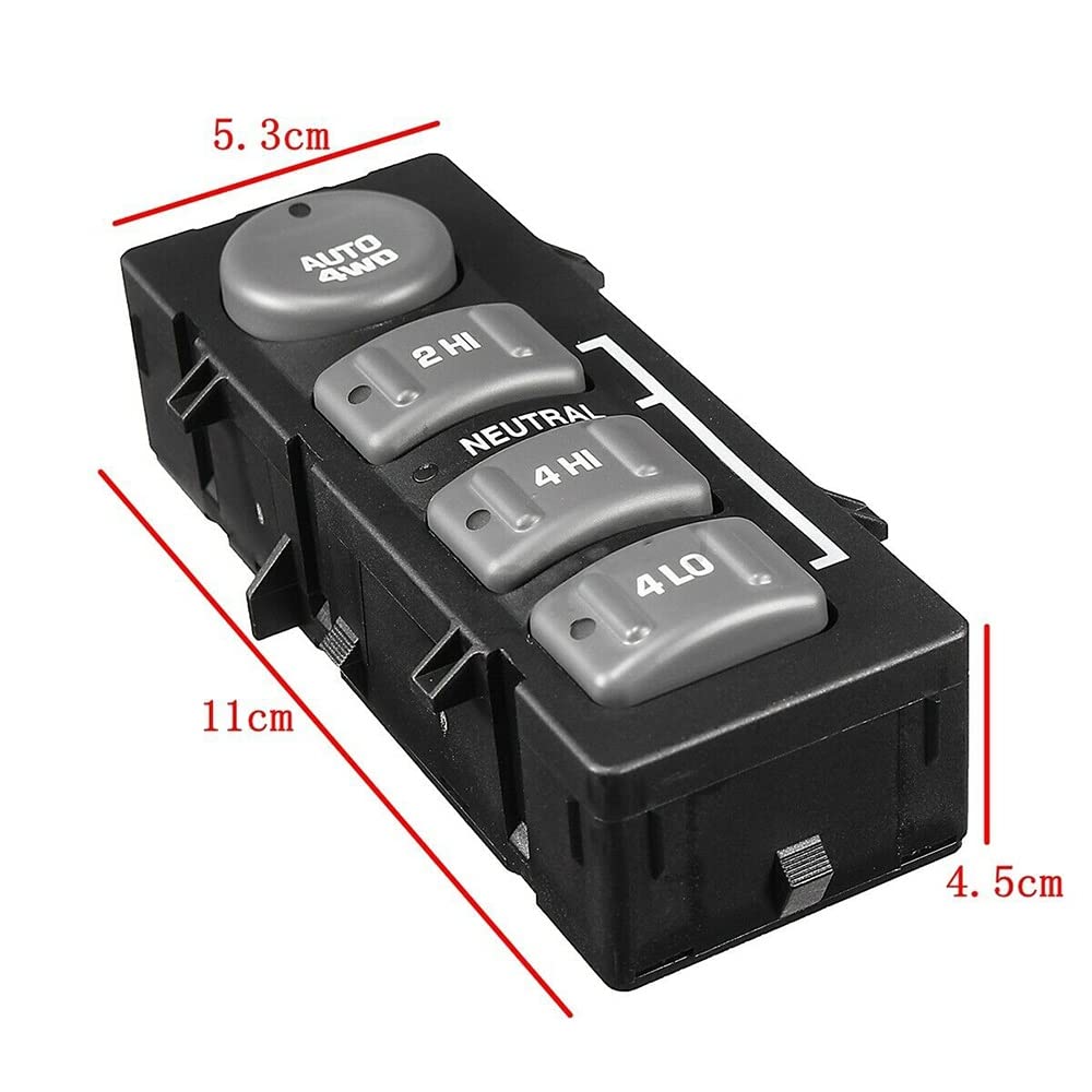 4wd 4x4 Transfer Case Button 4 Wheel Drive Control Switch for Silverado for Gmc for Sierra for Yukon 15709327 Window Master Button