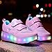 Zapatos con Ruedas Zapatillas con Dos Ruedas para niños y niña Led...