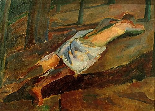 Tableau Homme couché Albert Weisgerber, une impression d'art vintage haut de gamme