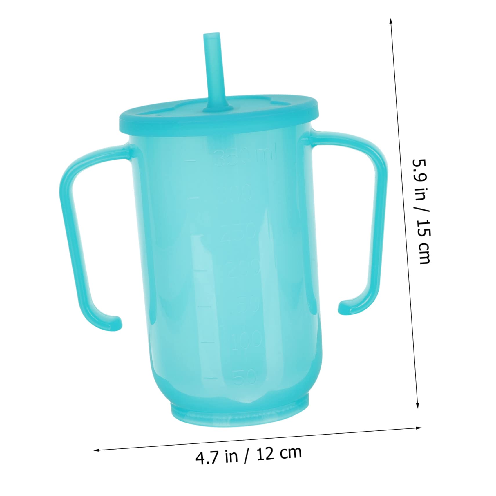 PACKOVE 3 Piezas Taza de Alimentación Líquida con Pajita para Pacientes Postrados Copa Ergonómica para Ancianos y Discapacitados Diseño Antiderrames y Agarre para Agua