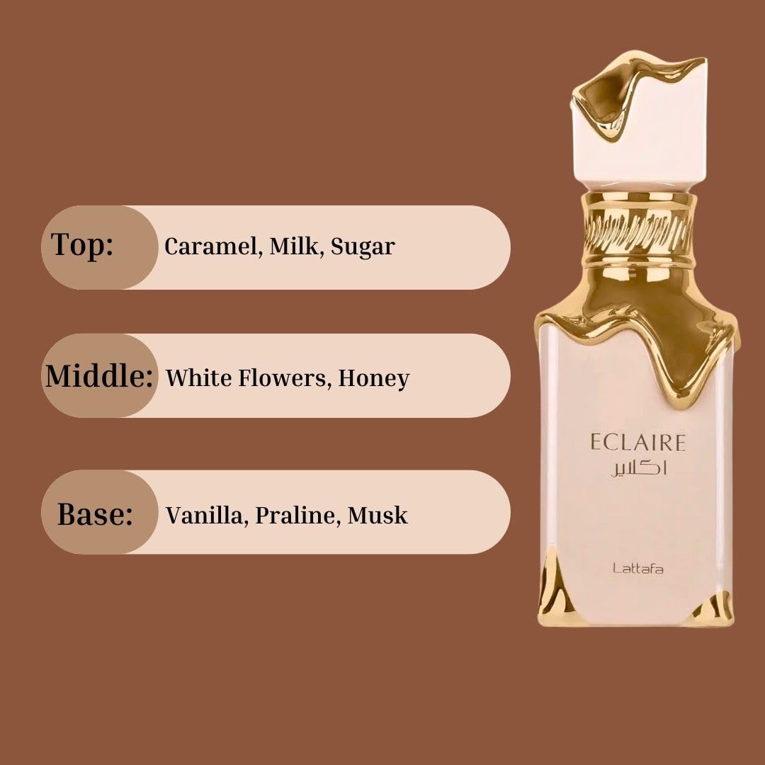 Amazon.com : LATTAFA Eclaire EDP Spray 100ML (3.4 OZ) Long Lasting