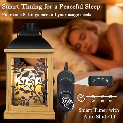 30% Off Handmade Wood Candle Warmer Lamp with Timer - Image 6