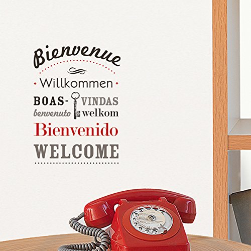 Draeger Paris - Sticker Transfert Bienvenue Welcome en Polyester - Multicolore