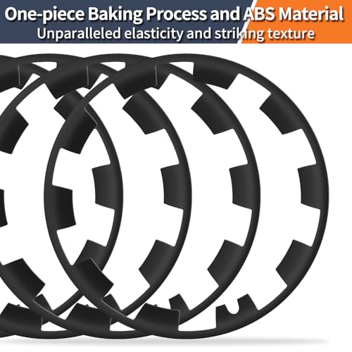 Image of Tesla Model Y Rim Protector Fit 20 inch Induction Wheels 2020-2024|Wheel Covers 20 inch|ABS Guard Hubcap Cover for Curb Rash Prevention| Model Y Accessories|Matte Black(Set of 4)