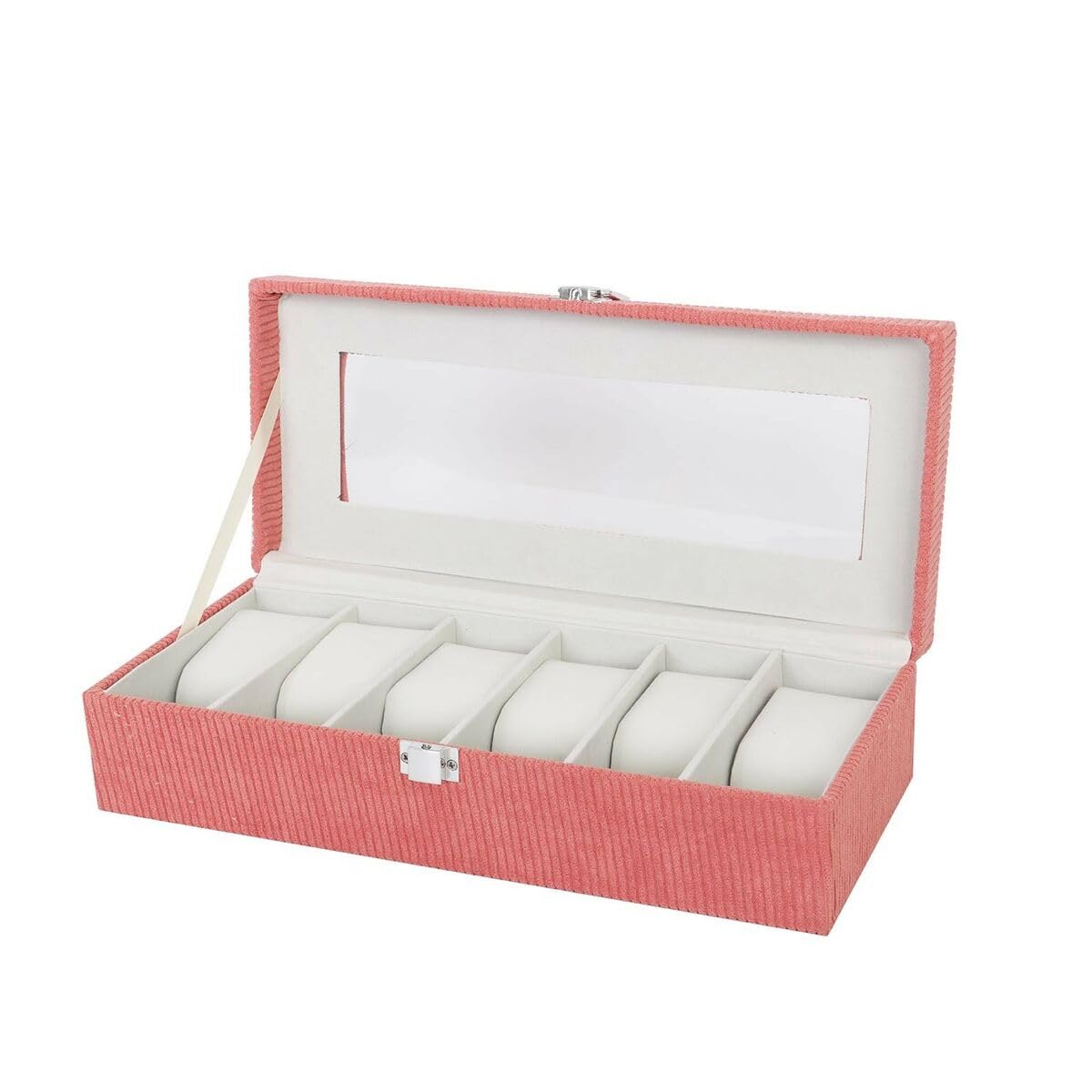 Boîte à montres Versa en polyester rouge au design élégant et épuré
