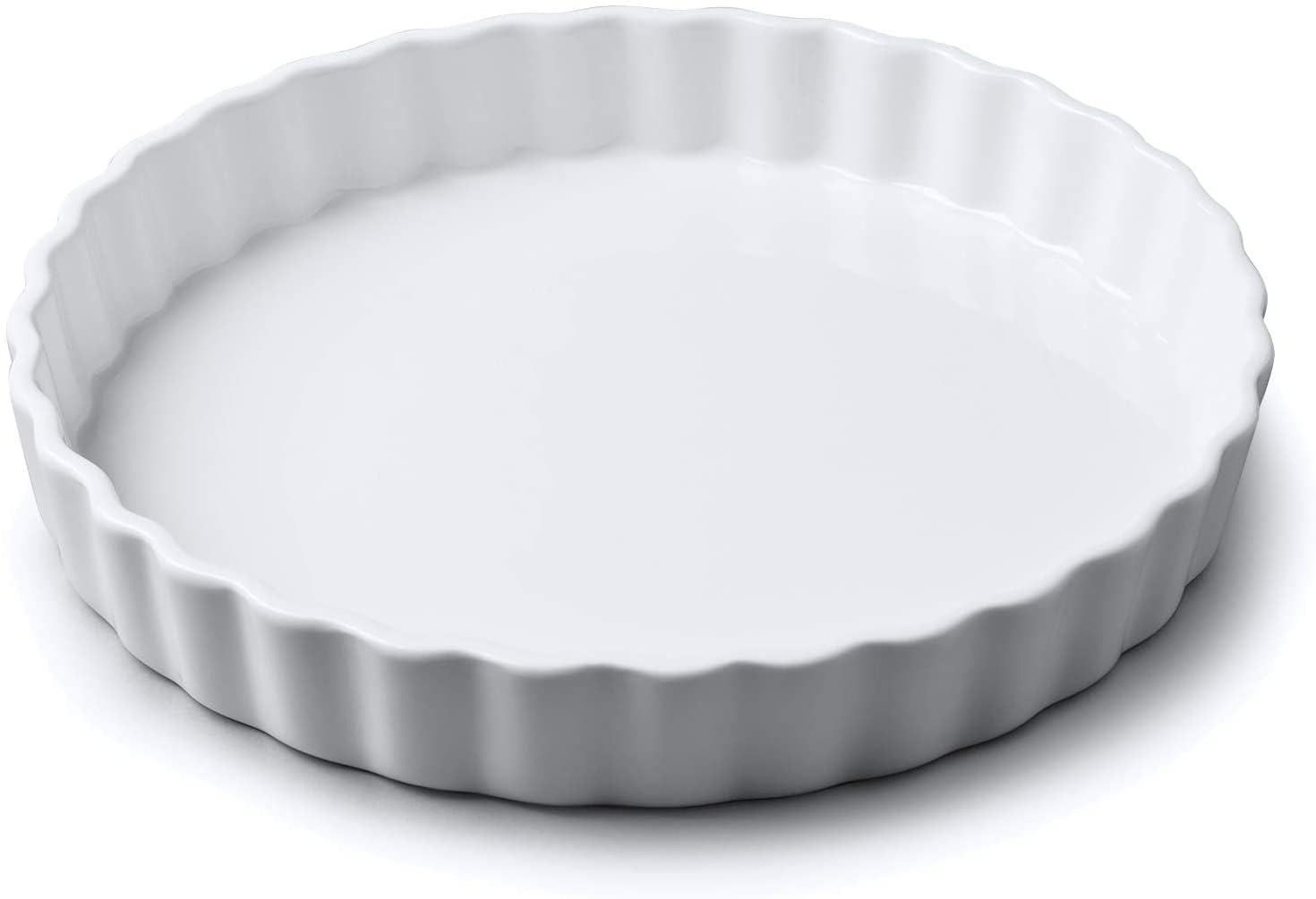 Wm Bartleet & Sons 1750 White Wm Bartleet & Sons - Traditional Porcelain Round Flan Dish, (27Cm) – Premium Quiche And Tart Baking Dish - Made From 100% Porcelain – Classic Smooth Glazed Finish