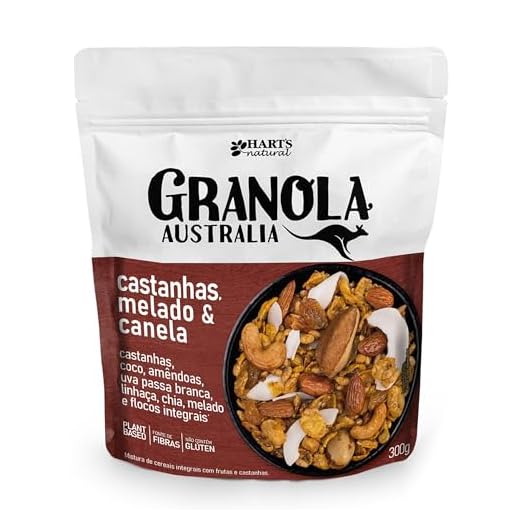 Granola Harts Australia Castanha, Melado e Canela 300gr