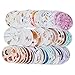 Asenappy 8 pcs(4 Pairs) Random Prints Breast Pads for Nursing Mothers, Reusable and Washable with 1 Bag(8 pcs randomprints with1 Bag)