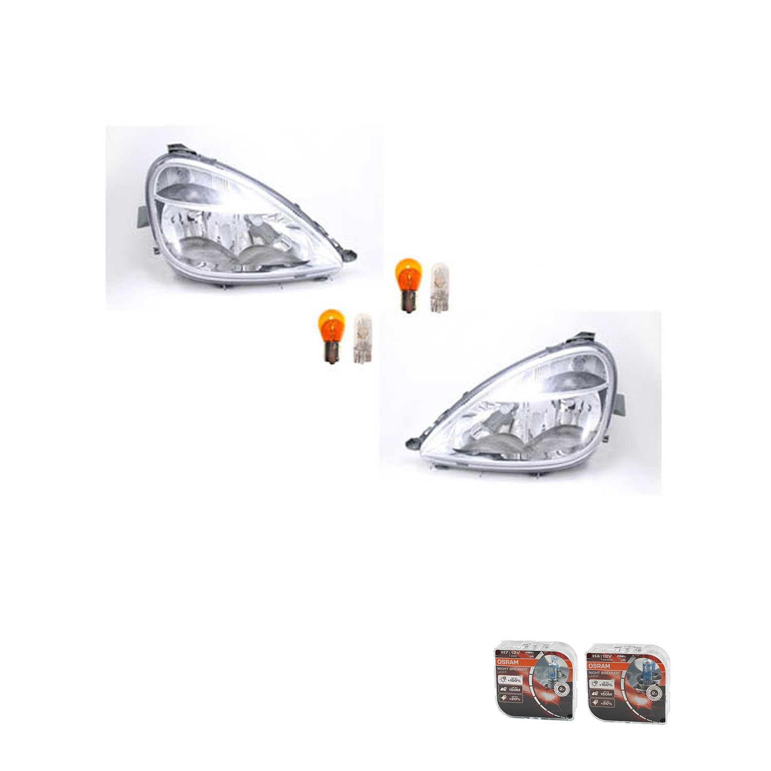 Johns, Reflektor Nightbreaker Laser pasujący do Mercedes W168 klasa A zestaw L R