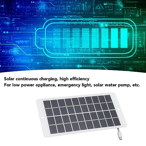 10 W 5 V Solarpanel für Überwachungskamera, 10 W 5 V Typ-C-Schnittstelle, Solarpanel-Ladegerät, Polykristallines Silizium-Solarpanel Zum Aufladen von Telefonen,