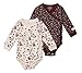 Tiny One Lot de 2 bodys à manches longues pour bébé - En coton biologique certifié GOTS - Durée de vie prolongée grâce à la taille allongée. - Multicolore - 56 CM (1-2 Mois)