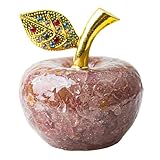 Bafnsiji クリスタルリンゴ ペーパーウェイト、手作り装飾用ペーパーウェイト クリスタル、アートクリスタルリンゴ コレクション用フィギュア ホームデコレーション、モダンアートスタチュー 家庭用装飾 クリスマスイブギフト,A