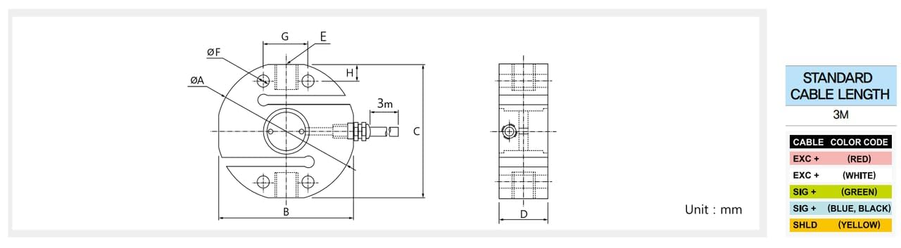 Sewha SS300 2-Ton S-Type Load Cell, Tension & Compression Beam Sensor, Nickel Steel IP66 for Industrial Weighing, Batching & Automation