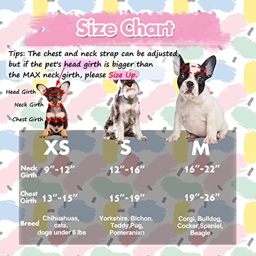 Image of HDKUW Dog Shining Rhinestone Harness, No Pull Adjustable Buckle D-Ring Harness for Small Medium Dog (Red S)