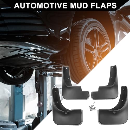 Image of Mud Flap Splash Guard with Mount Accessories for Toyota Highlander Sport Utility 2008-2010 / Front & Rear Side Mud Guards /Durable / 1 Set
