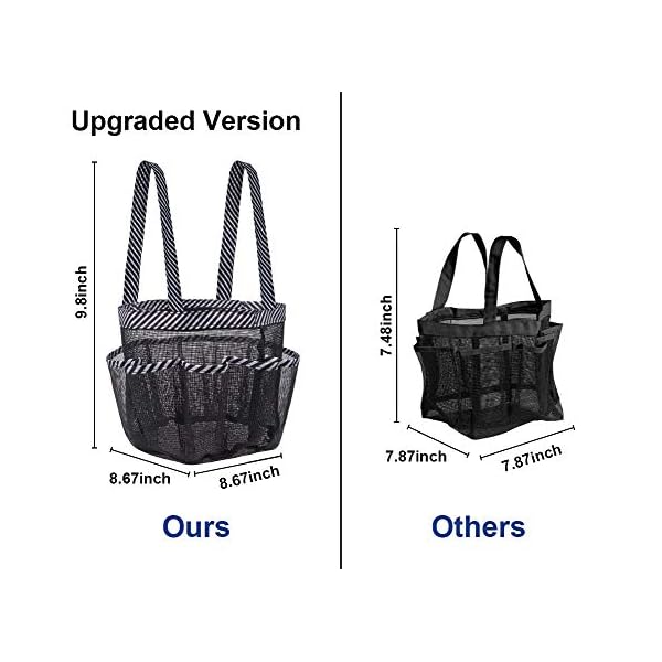 Attmu 2 Pack Mesh Shower Caddy Portable for College Dorm Room