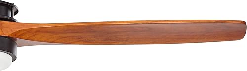 Miniatura 8 de Casa Vieja Ventilador de techo rústico de 52 pulgadas con 3 aspas para interiores con luz LED regulable, control remoto, nogal negro mate sólido