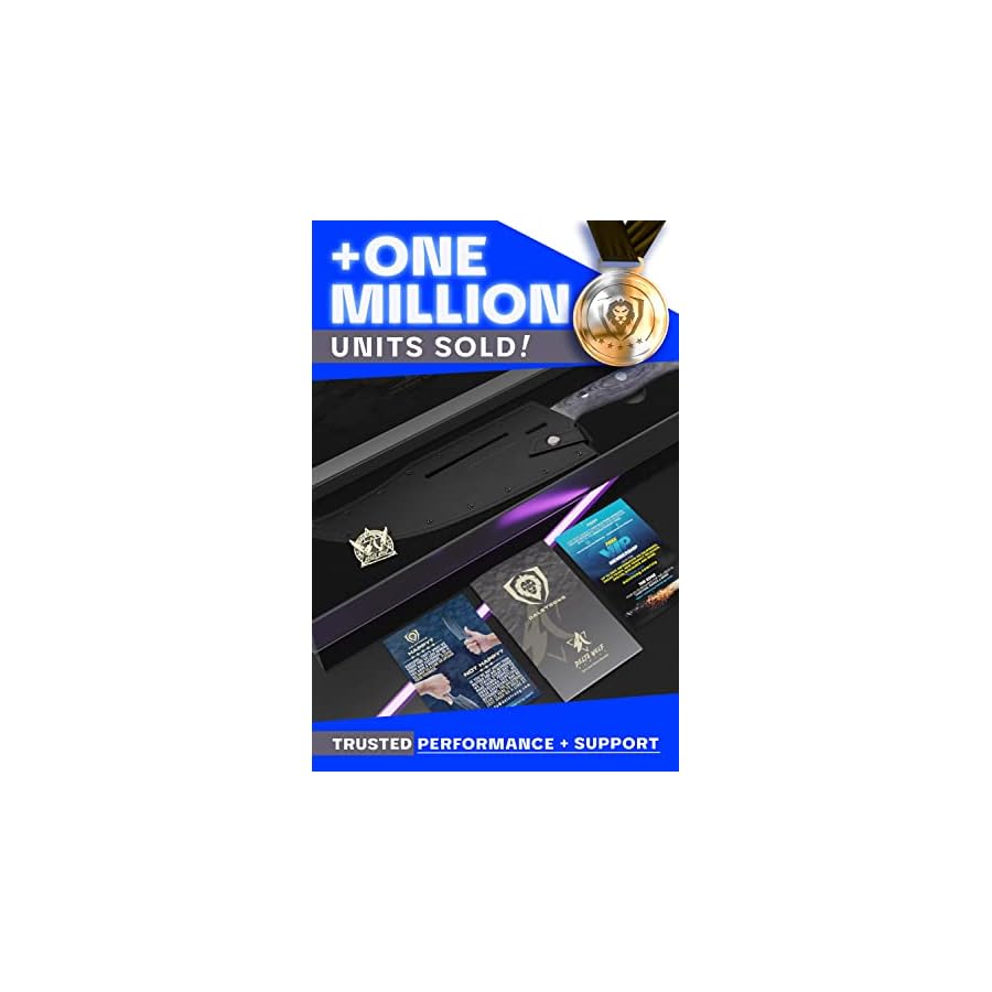 Dalstrong-Chef-Knife-8-inch-Delta-Wolf-Series-Knife-Ultra-Thin-Zero-Friction-Blade-HC-Steel-Chefs-Knife-Black-Titanium-Nitride-Coating-G10-Camo-Handle-Leather-Sheath Dalstrong Chef Knife - 8 inch - Delta Wolf Series Knife - Ultra-Thin & Zero Friction Blade - HC Steel Chef's Knife - Black Titanium Nitride Coating - G10 Camo Handle - Leather Sheath