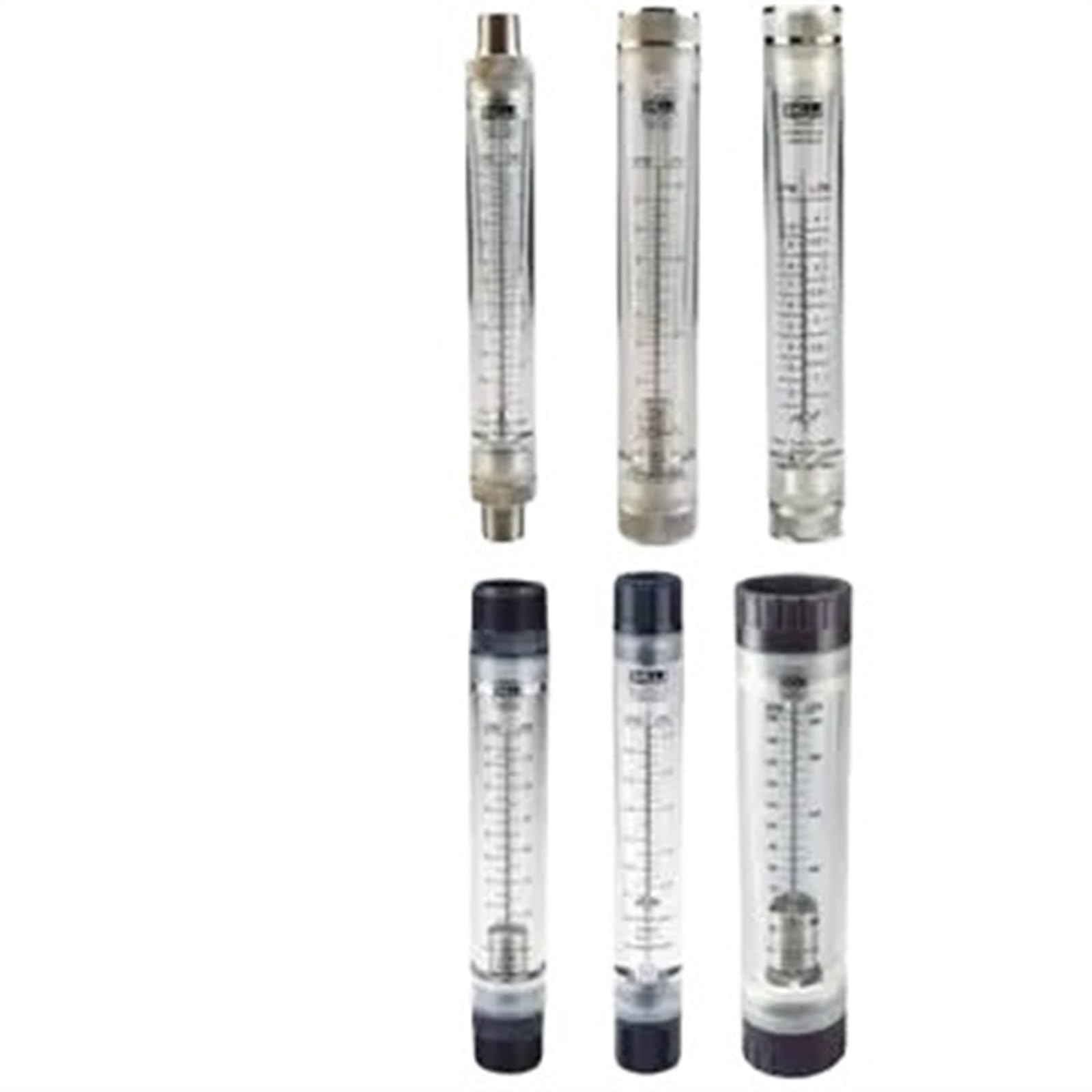 Medidor de flujo industrial rotámetro acrílico tipo tubo de agua/líquido de tubería de LZM-25G(6-60GPM 30-225LPM)