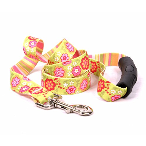 Yellow Dog Design Green Bouquet Ez-Grip Dog Leash with Comfort Handle 1