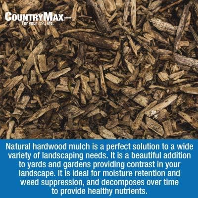 Miniatura 3 de CountryMax Mantillo natural de madera dura triturada, 2 pies cúbicos