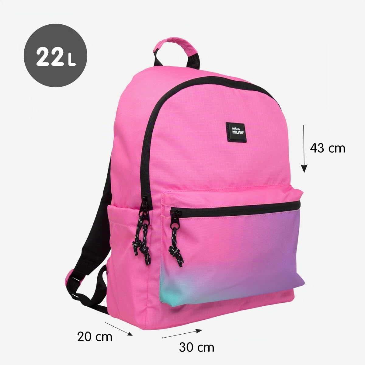 Mochila urbana clásica Sunset, rosa MILAN®