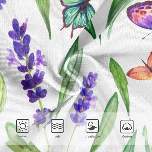 Lavender Flowers Butterflies Toddler Underwear Custom 2t Cotton Panties for Girl Colorful Briefs Girls Undies3