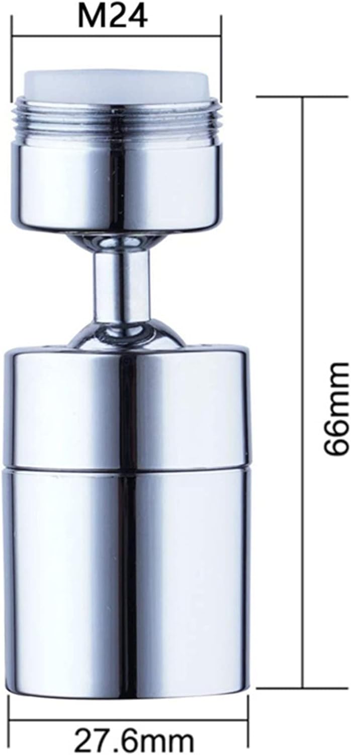 Withstand high Pressure and Temperature Extremes Aerator Kitchen Faucet Bubbler 360-Degree Double Modes 2-Flow Splash-Proof Booster (Color : F22)
