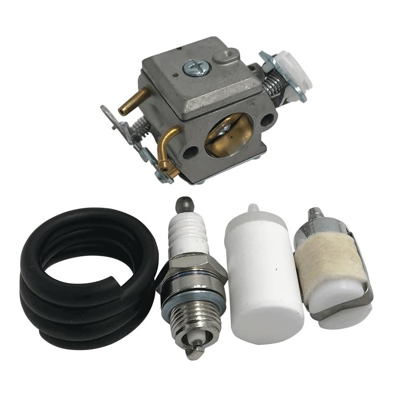 Piezas de herramientas de jardinería Kit de bujías de manguera de filtro de combustible de carburador HUNDURE apto for HUSQVARNA 372 371 365 362 piezas de repuesto de motosierra de Gas 503470501 50362