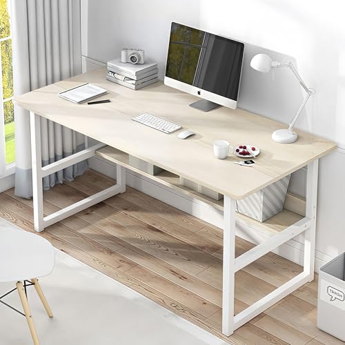 Lista de Escritorio para Tareas favoritos de las personas. 50 KINKUNCO Escritorio Minimalista- Escritorio con Estante de Almacenamiento, Mesa de Ordenador Industrial Ideal, Mesa Home Office con Patas de Reforzadas, Ideal para Estación de...