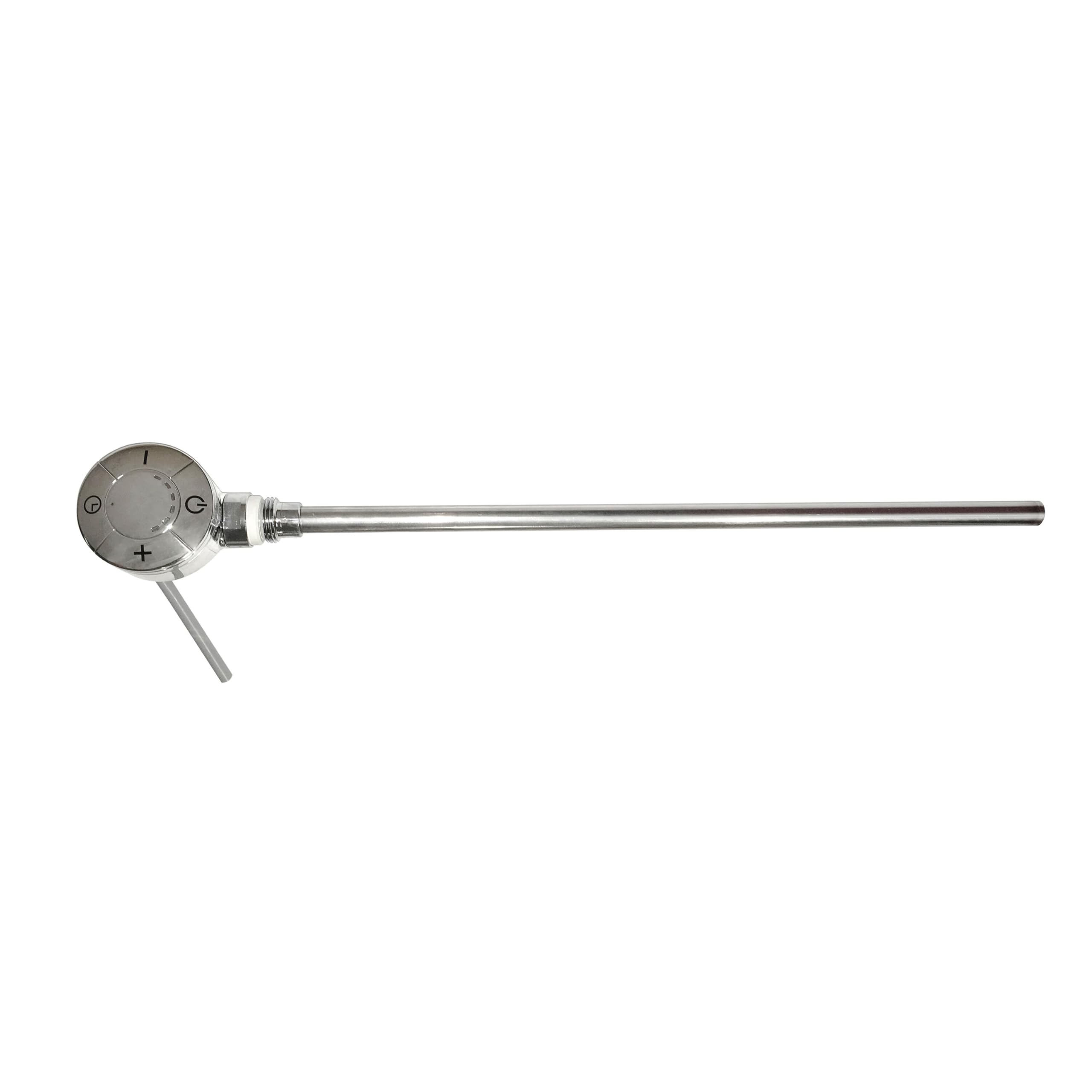 Balterley Silver Electric Towel Rail Heating Element With Thermostat, Heated Towel Rail Element 600W For Bathroom Radiator, 600 Watt Bathroom Electric Radiator Heating Elements - 56X630x45mm, 600W (Chrome)