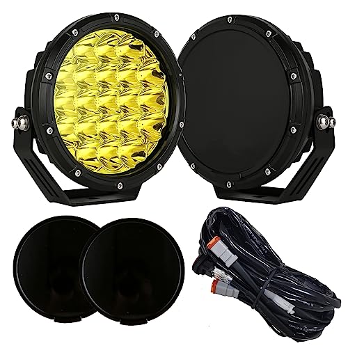 Luces LED amarillas de 7 pulgadas para Jeep y camiones todoterreno impermeables BIGLION.X