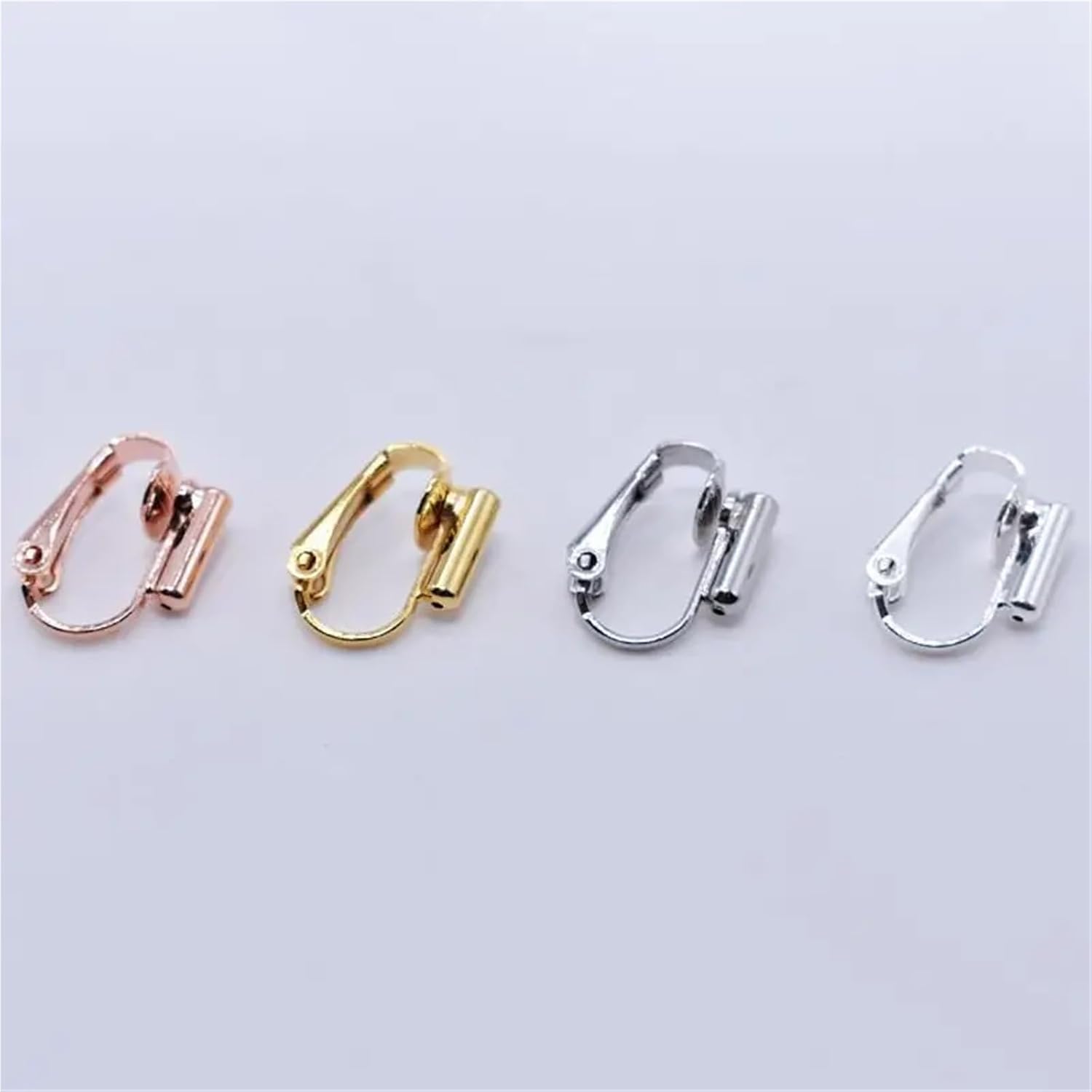 Clip On Earring Backs 10/20Pairs DIY Clip-on Earring Converters Jewelry Findings for None Pierced Ears Dropshipping(Gold,10pairs)