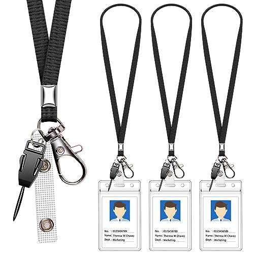 3 Pack Neck Lanyard with ID Badge Holder, Office...