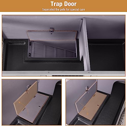 image for GUTINNEEN Folding Rabbit Hutch Indoor Bunny Cage in No Time Assemble G