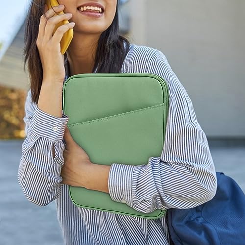 Image of Dadanism 9-11 inch Tablet Sleeve Bag Carrying Case for iPad (A16) 11th Gen 11 inch, iPad 10th Gen 10.9 inch Air 5 /4, iPad Air M4 /Pro 11 inch, iPad 9 /8 /7th, Galaxy Tab A11+ Plus 11 inch, Remarkable 2 10.3 inch, Dark Green