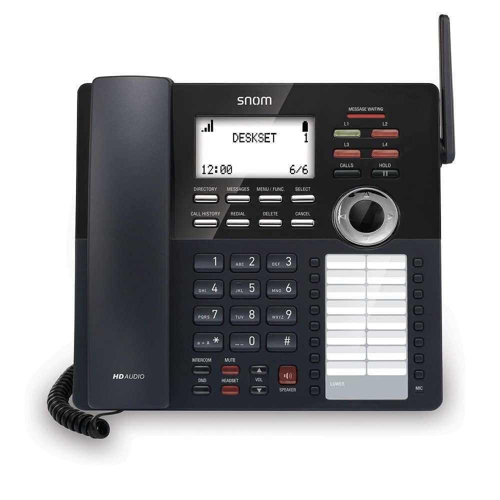 SNOM M18 KLE SIP DECT 4-Line Deskset Black SNOM M18 KLE SIP DECT 4-Line Deskset Black