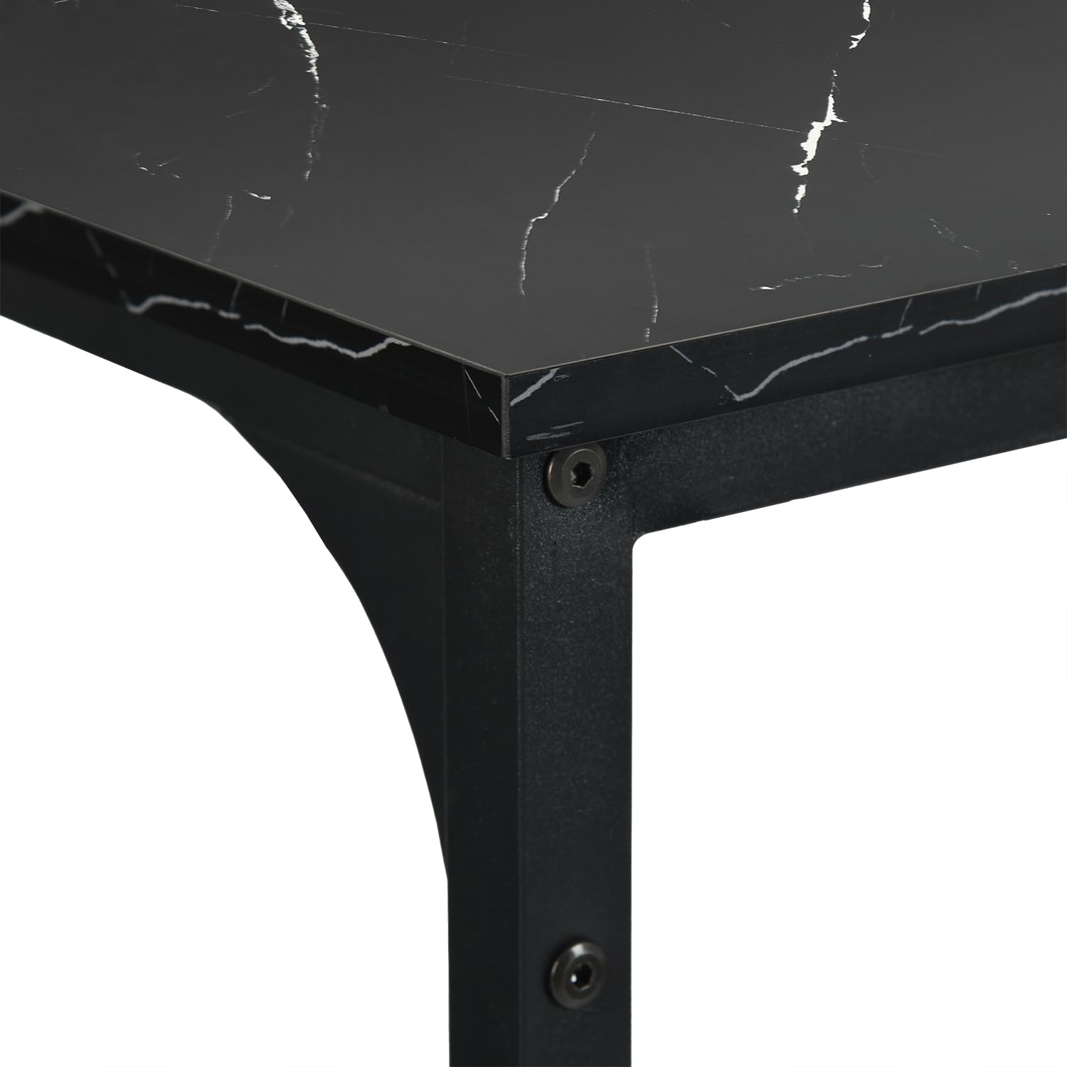 Table de Bar avec 4 Tabourets, Table Haute Cuisine, Table a Manger avec 4 Chaises, Table Haute 100 × 50 × 90 CM, 4 Tabourets 30 × 40 × 65 CM, Noir