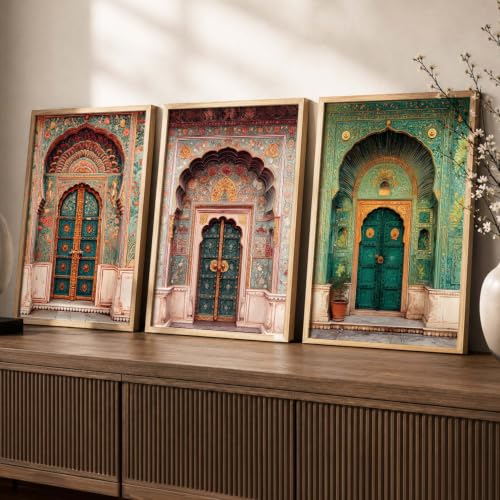 Image of kotart Indian Art Traditional Paintings for Living Room | Framed Wall Painting for Home Room Bedroom Office Wall Decor | Wall Poster With frames Set of 3 (10X13 inch)