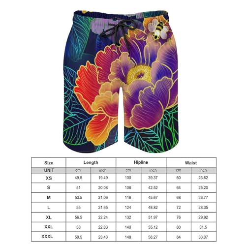 Short de bain homme pivoine classique avec technologie séchage rapide