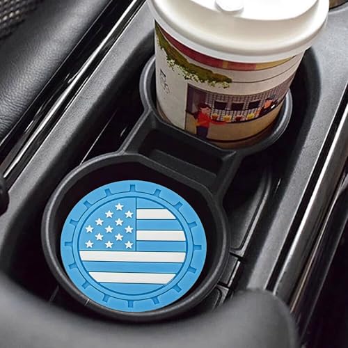 4PCS Posavasos de portavasos para carro con bandera americana miniatura 3