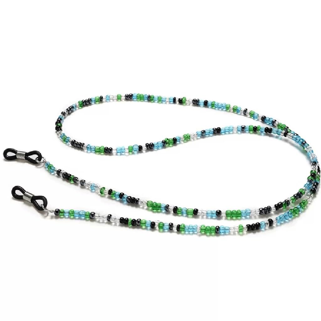 Gafas con Cuentas Cuerda Gafas Cadena Colgante Cuello Anti caída decoración(3-Pack)