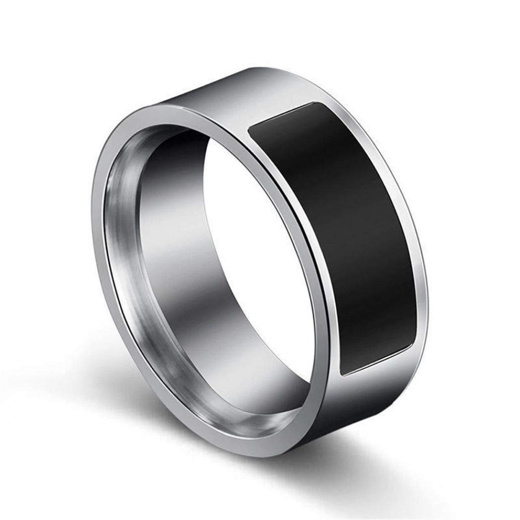 U/K PULABO Tamaño 10 NFC Multifuncional Anillo Inteligente Impermeable Smart Wear Finger Anillo Digital Negro Creativo y útil Duradero