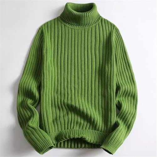 Men's Pullover Sweaters Casual Warm Solid Color High Collar Knitted Pullover Sweater3
