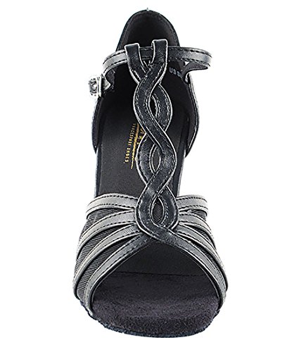 Very Fine Dance Shoes - Ladies Latin, Rhythm, Salsa, Waltz, Wedding Dance Shoes - 1692-2.5-inch Heel and Foldable Brush Bundle3