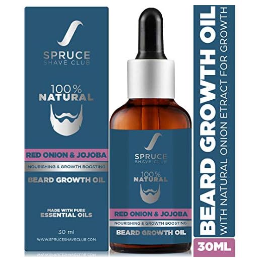 Spruce Shave Club Advanced Beard Growth Oil | With Onion Oil, Jojoba & 8 Essential Oils | 100% Natural