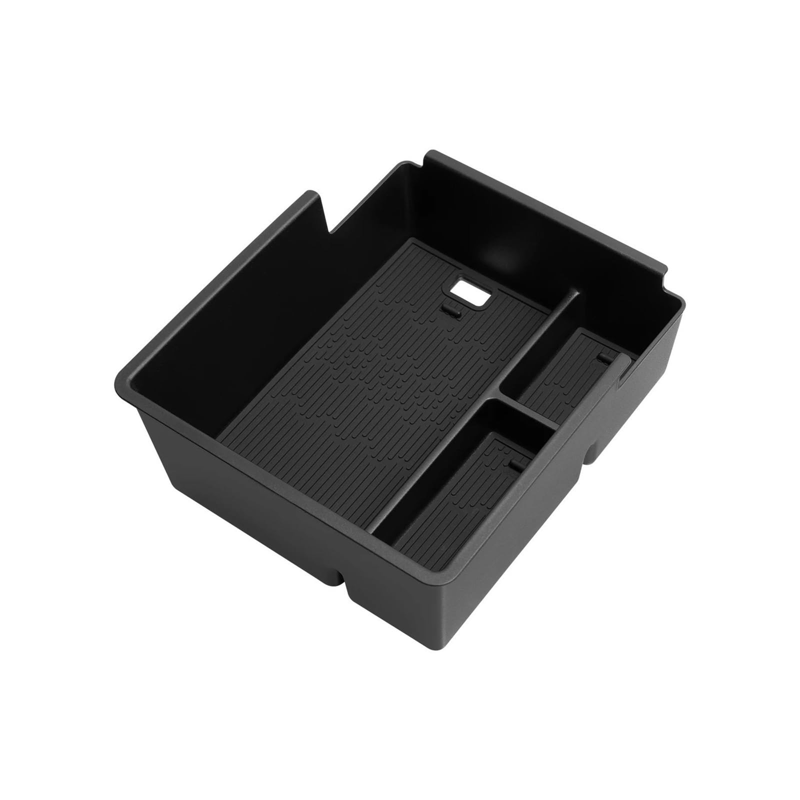 EVEKHAHHRB Console Storage Box Container For BYD For ATTO3 For ATTO 3 For YUAN For PLUS 2025 2026 Center Console Armrest Box Car Storage Organizer Tidying Tray ABS Black Armrest Storage Box