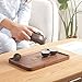 Bamber Wood Serving Tray Wooden Decorative Coffee Tea Platter Black Walnut 13.4 x 9 Inches