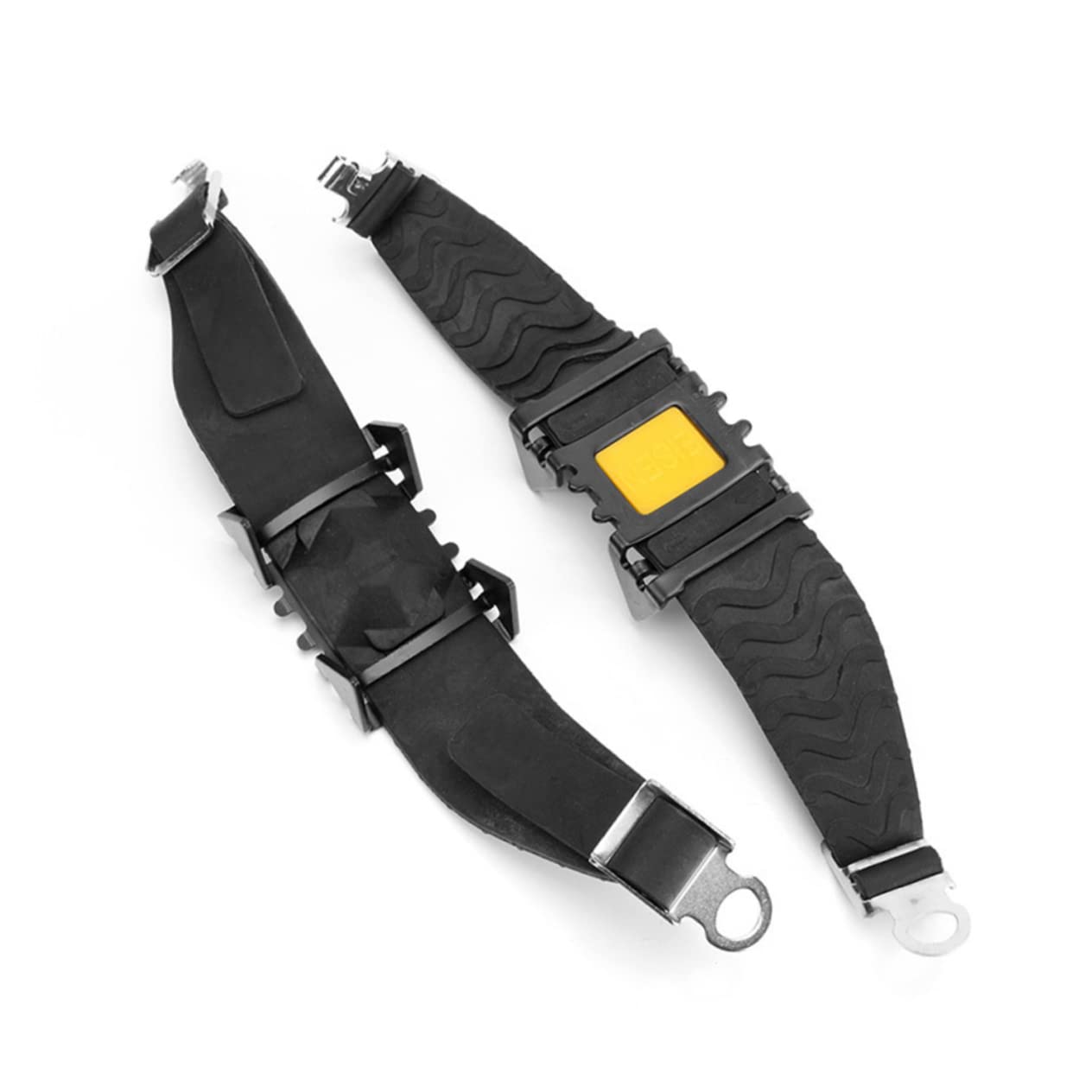 Yardenfun Ice Cleats for Shoes Snow Grips High-Strength Manganese Steel 4-Claw Antiskid Climbing Crampons Elastic Fit Compact for Hiking