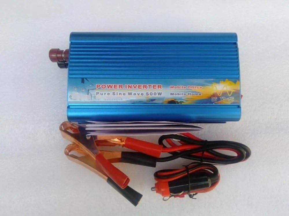 Inversor De Onda Sinusoidal Pura 500 W CC 36 V Rango De 29V A 42V CA 220V 230V 240V 50Hz Pantalla Digital Potencia Máxima De 1000 W Inversor Onda Pura Convertidor(24V,220-240V,50HZ)